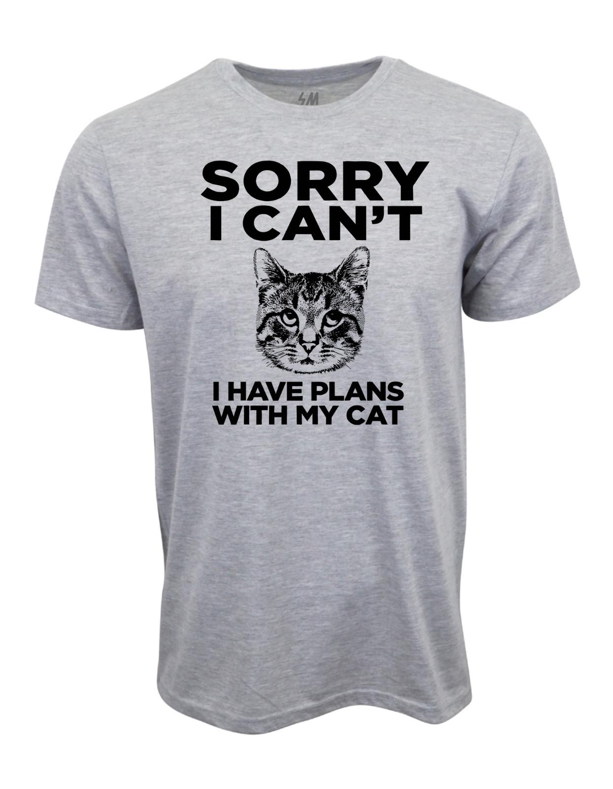 Sorry I Cant I Have Plans With My Cat Graphic T shirt XXL