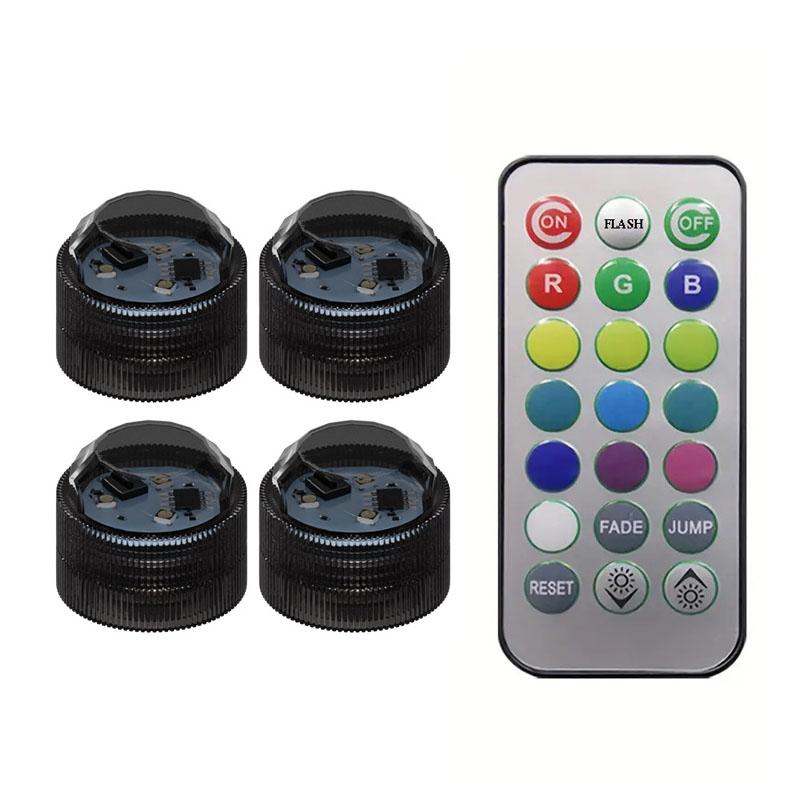 Remote Control LED Car Interior Ambient Light Wireless Adhesive Colorful Auto Roof Foot Atmosphere Lamp Decoration 13 Colors