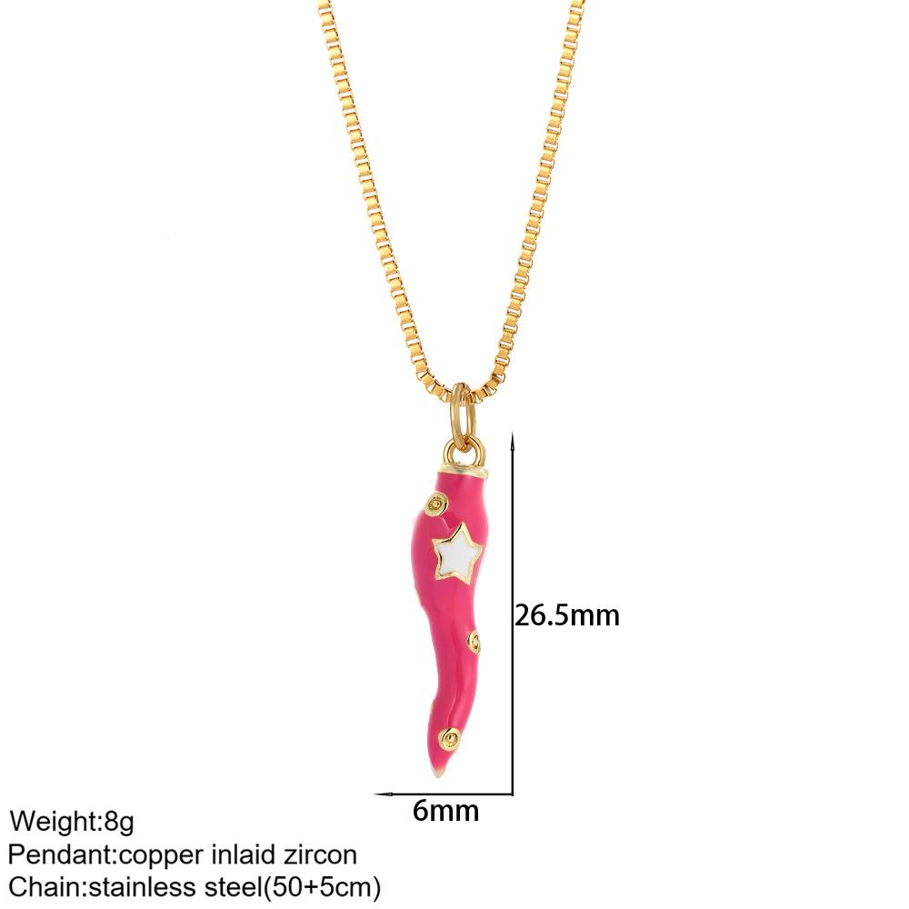 Evil Blue Eye Necklace for Women Cute Heart Boho Moon Star Pendant Gold Color Long Stainless Steel Chain Collars Fashion Choker