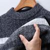 Hengyuanxiang Men's 100% Wool Thickened Crew Neck Sweater