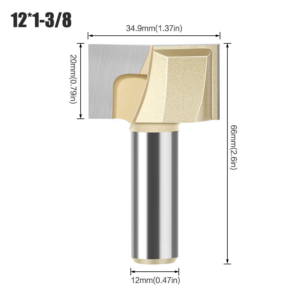 Professional Grade 6 Handle 12 Handle Bottom Cleaning Knife Slotting Knife Flat Bottom Cutter Milling Bottom Engraving Machine Carbide Woodworking