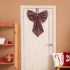 Plaid Pattern Bow Xmas Door Pendant Christmas Home Tree Hanging 2025 Christmas Decoration Ornament Q1Z6