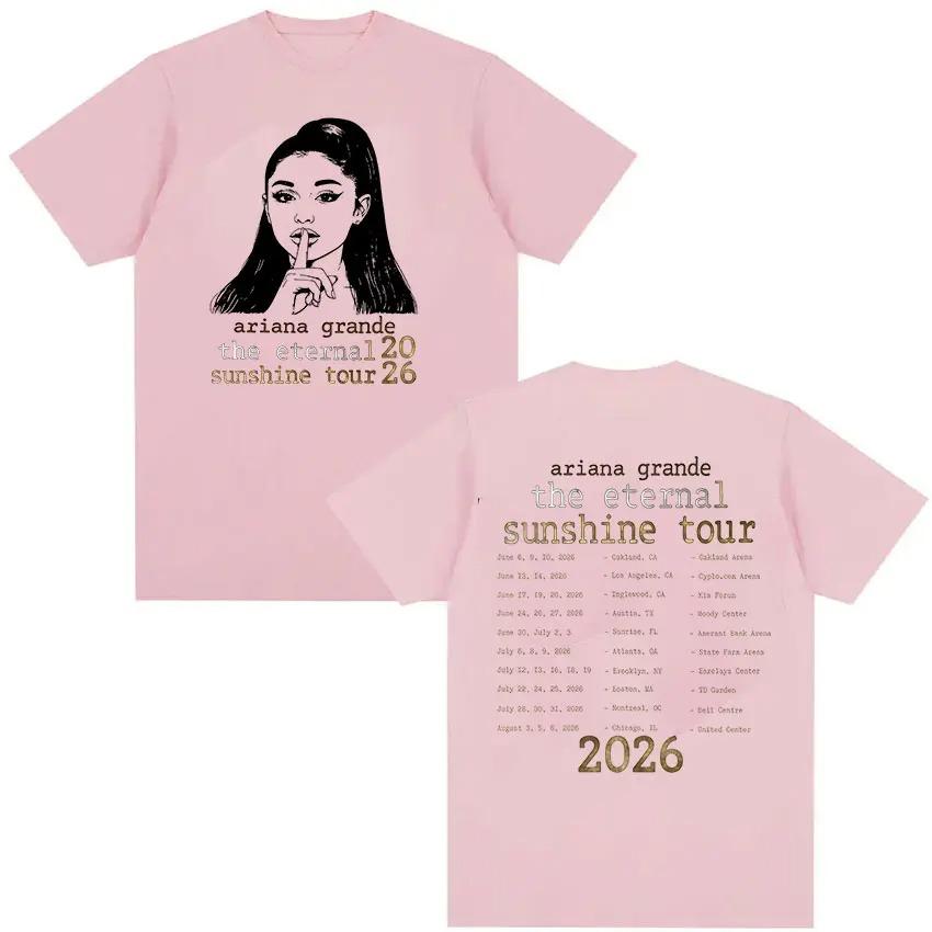 Ariana Grande The Eternal Sunshine Tour 2026 New Cotton Tshirt Men Women Harajuku Vintage Oversized Pop Women And Men Tshirts