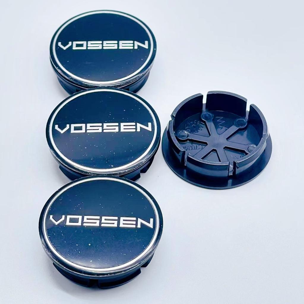 4 Stück/Los 50MM VOSSEN Auto Radnabenkappen Radnabenabdeckung Dekoration Auto Styling Felgennabenkappe