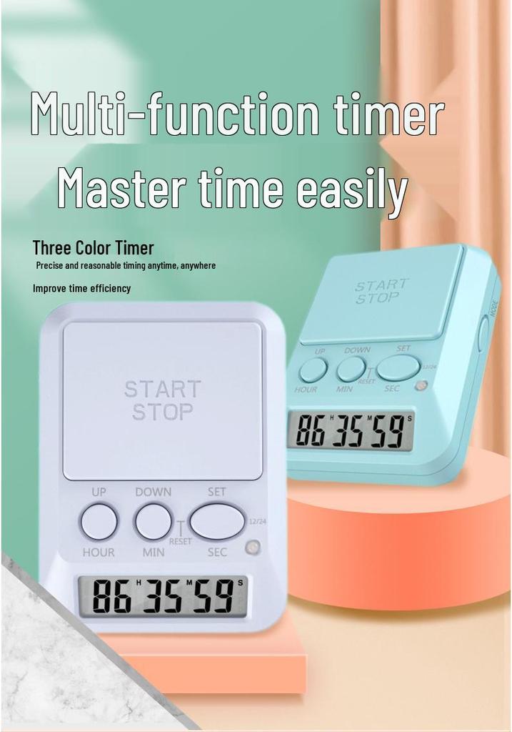 Timer da Cucina Elettronico con Bilancia, Conto alla Rovescia Giorno/Ora/Minuto/Secondo, Modalità Silenziosa, Cronometraggio Avanti e Indietro per la Cottura