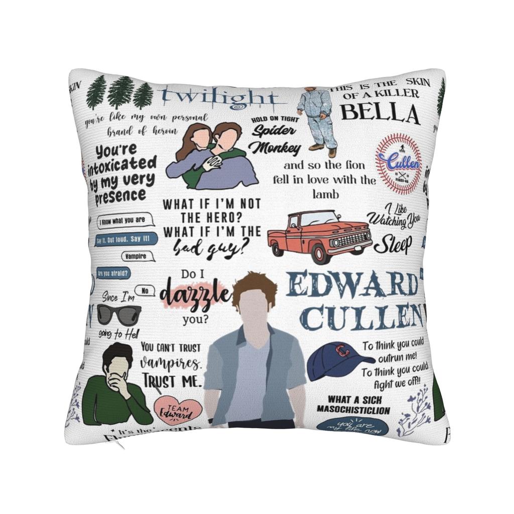 Twilight Edward Cullen Bella Pillowcase Soft Polyester Cushion Cover Decor Pillow Case Cover Home Zippered