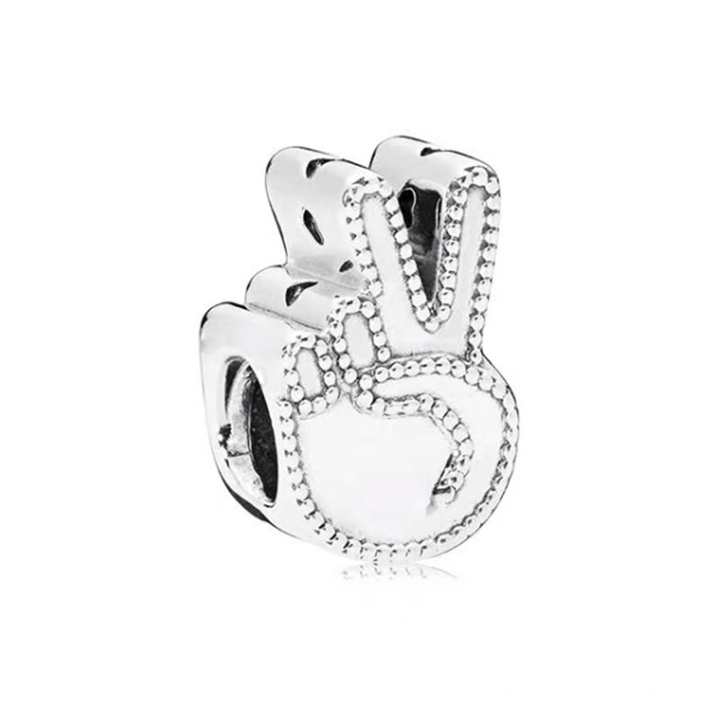 Sparkling Camera Charm Bead DIY Jewelry Gift Fit Silver Bracelet Necklace Love Dangle Bead Gesture Yeah