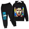 Messi Print Children's Set Sports Hoodie Pants Suit 2pcs Set Boys Girls Baby Kid Clothing Casual Fashion Autumn Winter Sportsuit