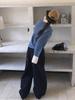 European Women's Striped Polo Collar Sweater - Autumn/Winter 2026 Long Sleeve Knit Petite Top