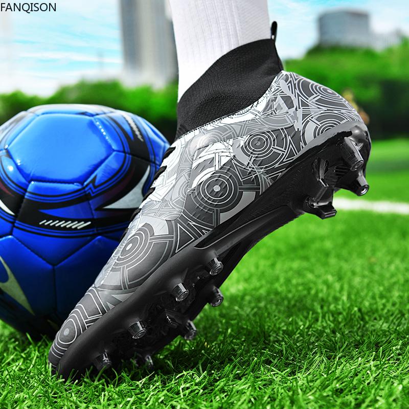 Unisex Football Shoes Long-nails Graffiti Training Artificial Captain Outdoor Sports Training Boys Football Shoes for Kids