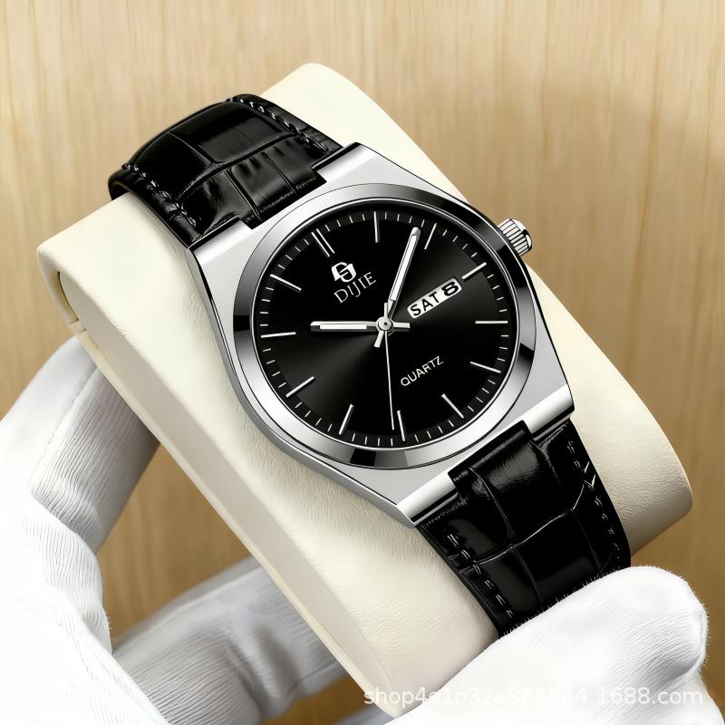 Light Luxury Versatile Fashion Casual Texture Light Luxury Men S Double Calendar Business Commuter Quartz Watch Men S Watch