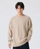 AGOD Crew Neck Oversized Cable Sweater Knit [Beige]