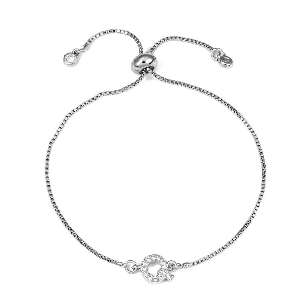 18K Gold Letter Knot Bracelet: Japanese-Korean Fashion for Women