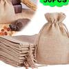 Drawstring Burlap Bag Jute Gift Bags, DIY Wedding Favor Gift Bag Wrapping Pouches Wedding Decoration Party Supplies