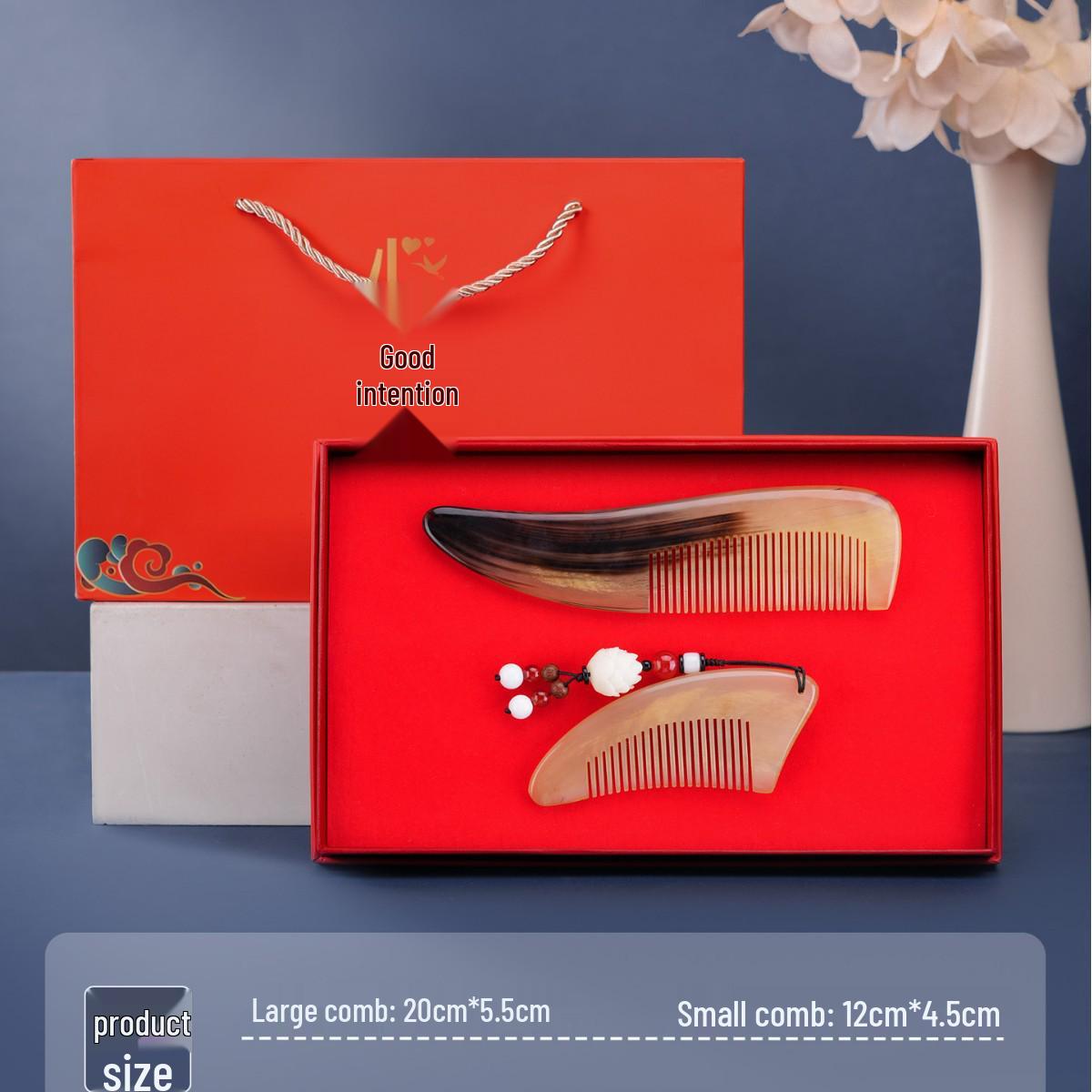 

Cow Horn Comb: Premium Qixi Festival & Valentine s Day Gift for Girlfriend or Partner