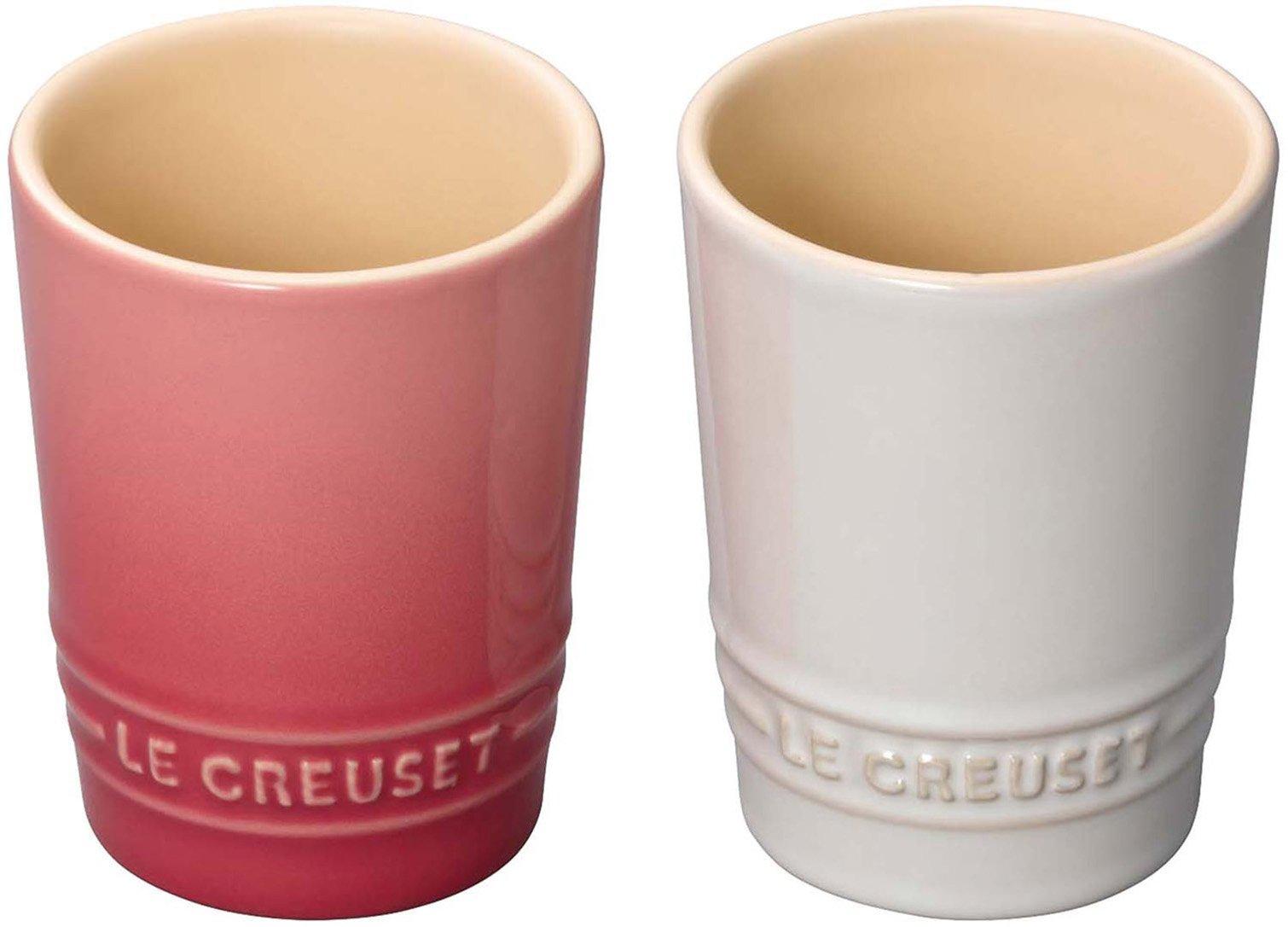 Le Creuset Pair Short Tumbler 240 ml Rose Quartz White Luster