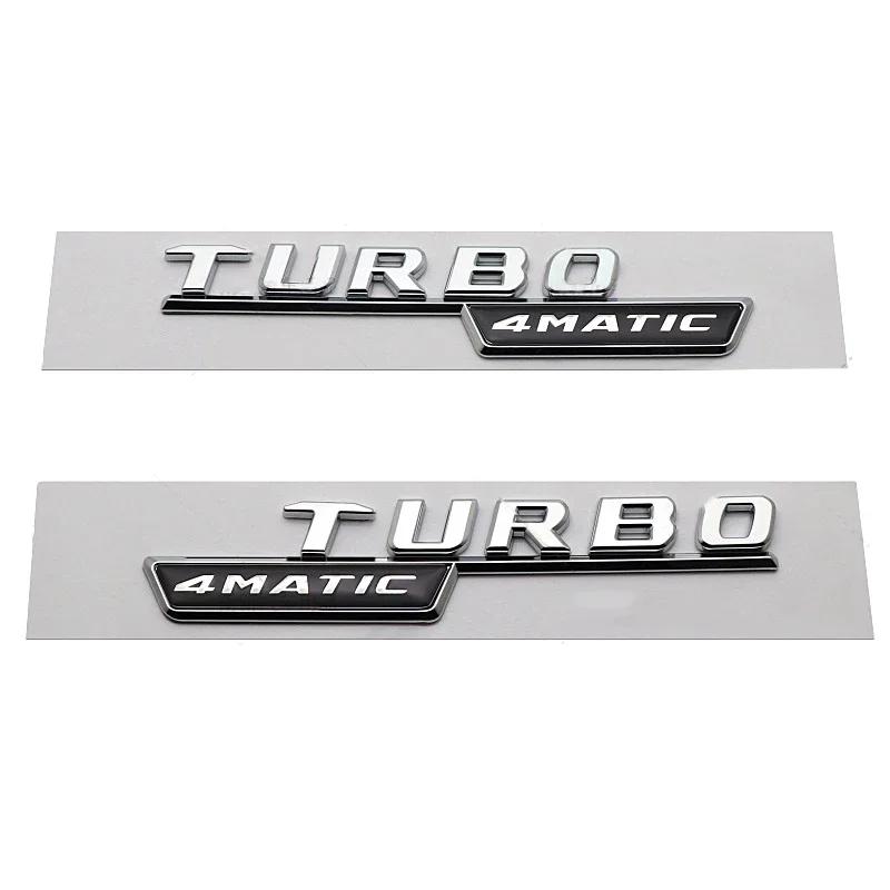 

1Pair Car Sticker Rear Trunk Emblem Badge for Mercedes Benz TURBO 4MATIC 17-21 W203 W204 W168 W124 W205 W211 CLA W176 CLS