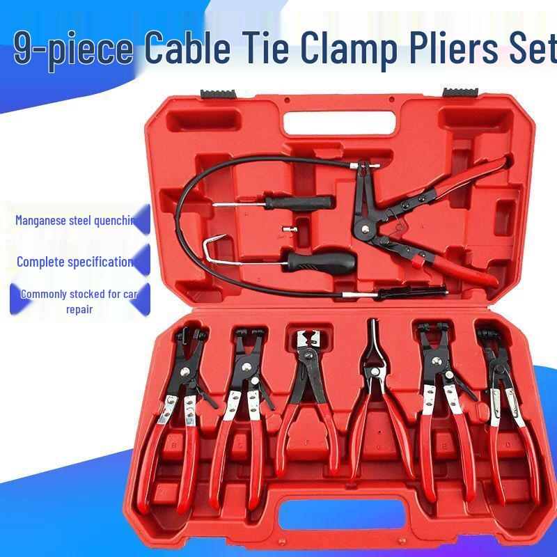 9-Piece Car Water Hose Clamp Set for Repairs