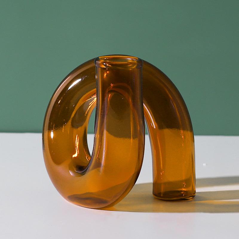 

Винтажная изогнутая ваза стеклянная декоративная вещь ваза для гидропонных растений свадебный декор стола декоративный подсвечник предмет декора для гостиной