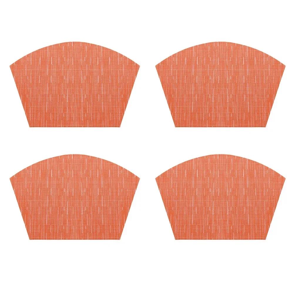 

4PCS Insulated Placemat 45*30cm Heat And Spill Protection Waterproof, Heat-resistant, Anti Slip Dining Table Mats Decoration помаранчевий