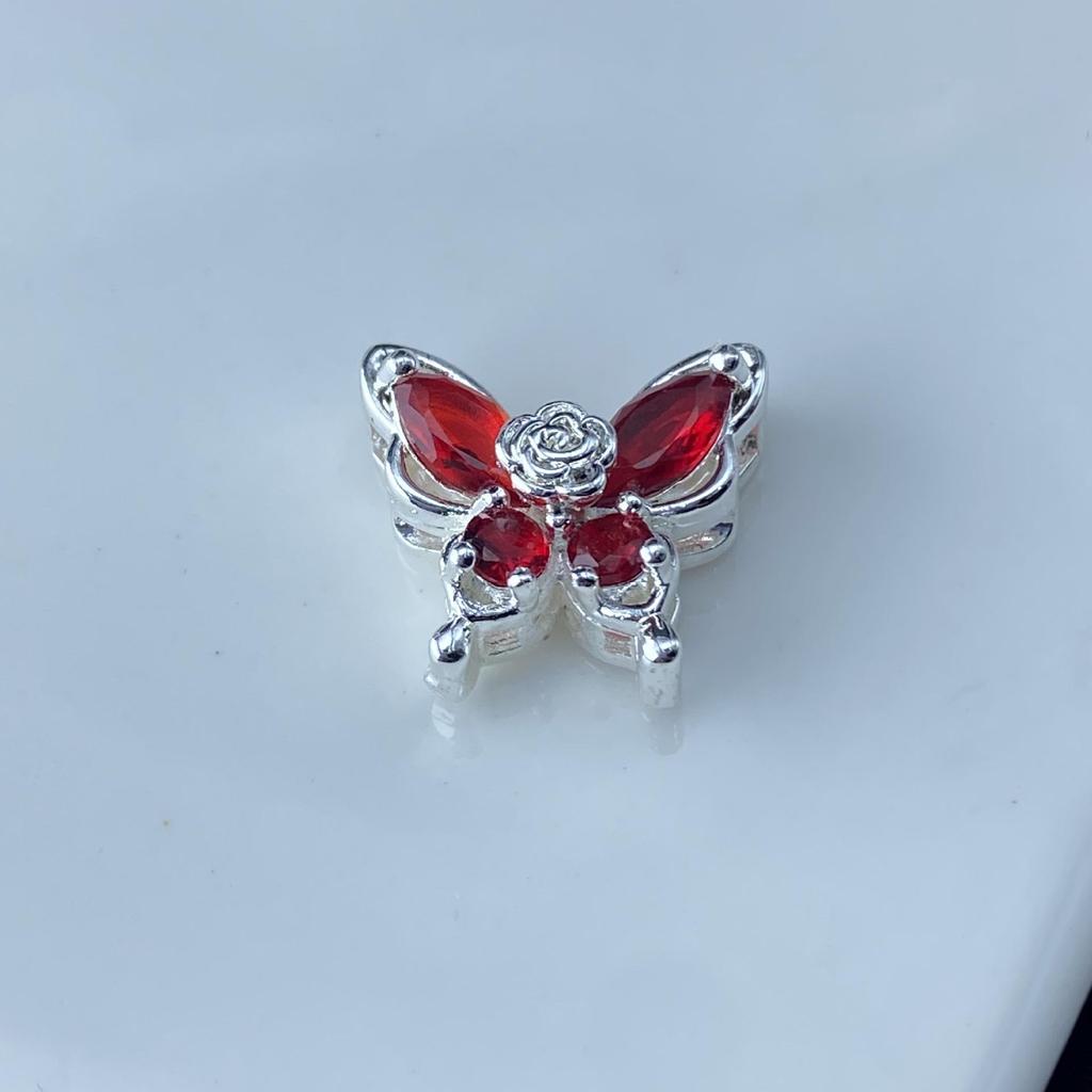 Charming Butterfly Zircon DIY Jewelry Spacer Beads - Handcrafted, Color-Preserving Crystal Accessories
