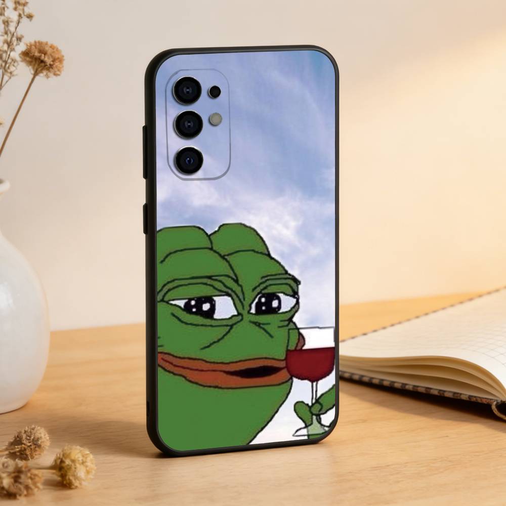 Funny The P-PEPE Frog Phone Case For Samsung S25,S24,S21,S22,S23,S30,Ultra,S20,Plus,Fe,Lite,Note,10,Black Cover