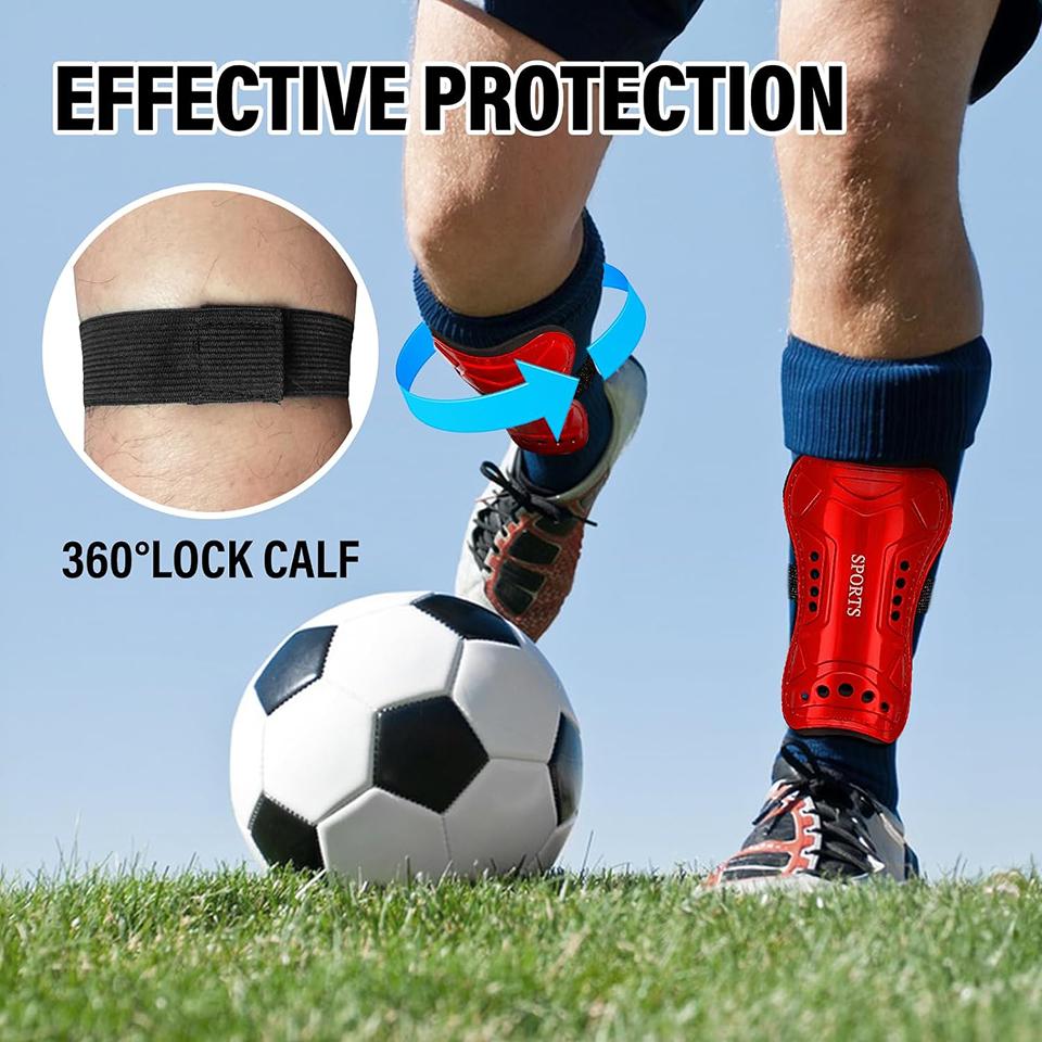 Loogdeel Soccer Shin Guards,Shin Pads for Boys Girls Teenagers Lightweight Football Calf Protective Gear Cushion Reduce Shocks 1