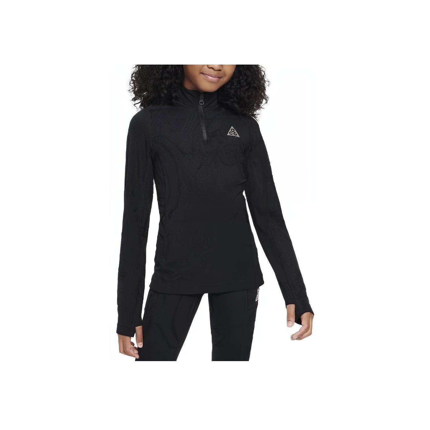 

Nike Футболка с длинным рукавом ACG Therma-FIT All Over Print, детские топы, черная FD2871-010 S