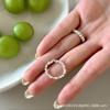 Tourmaline Vintage Stylish Pearl Ring For Women Beautiful Geometric Design