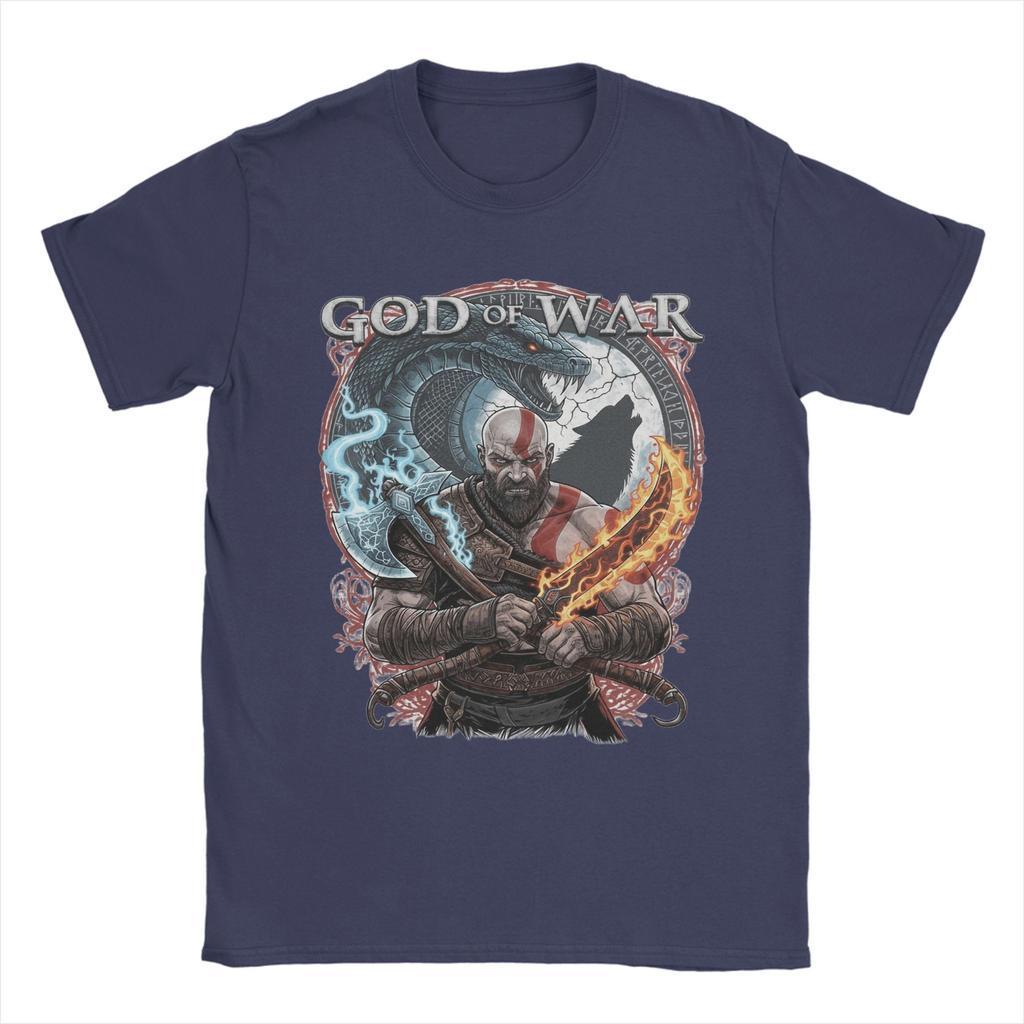Unisexs TShirts The God of War Kratos Casual Cotton Tees Short Sleeve T Shirt Round Collar Clothes Plus Size