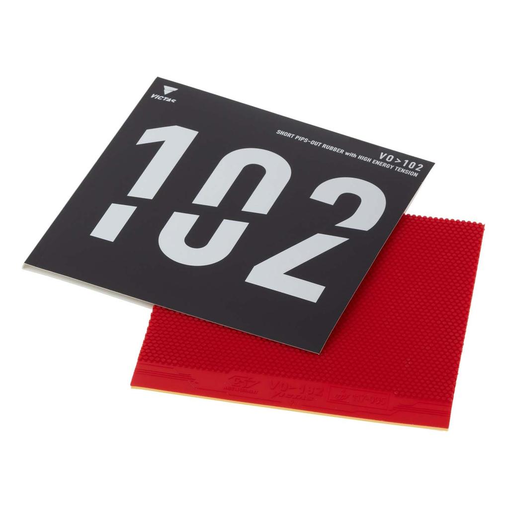 VICTAS Table Tennis Rubber High Energy 020222 VO>102, Tension, Offensive, Red, 2.0mm,