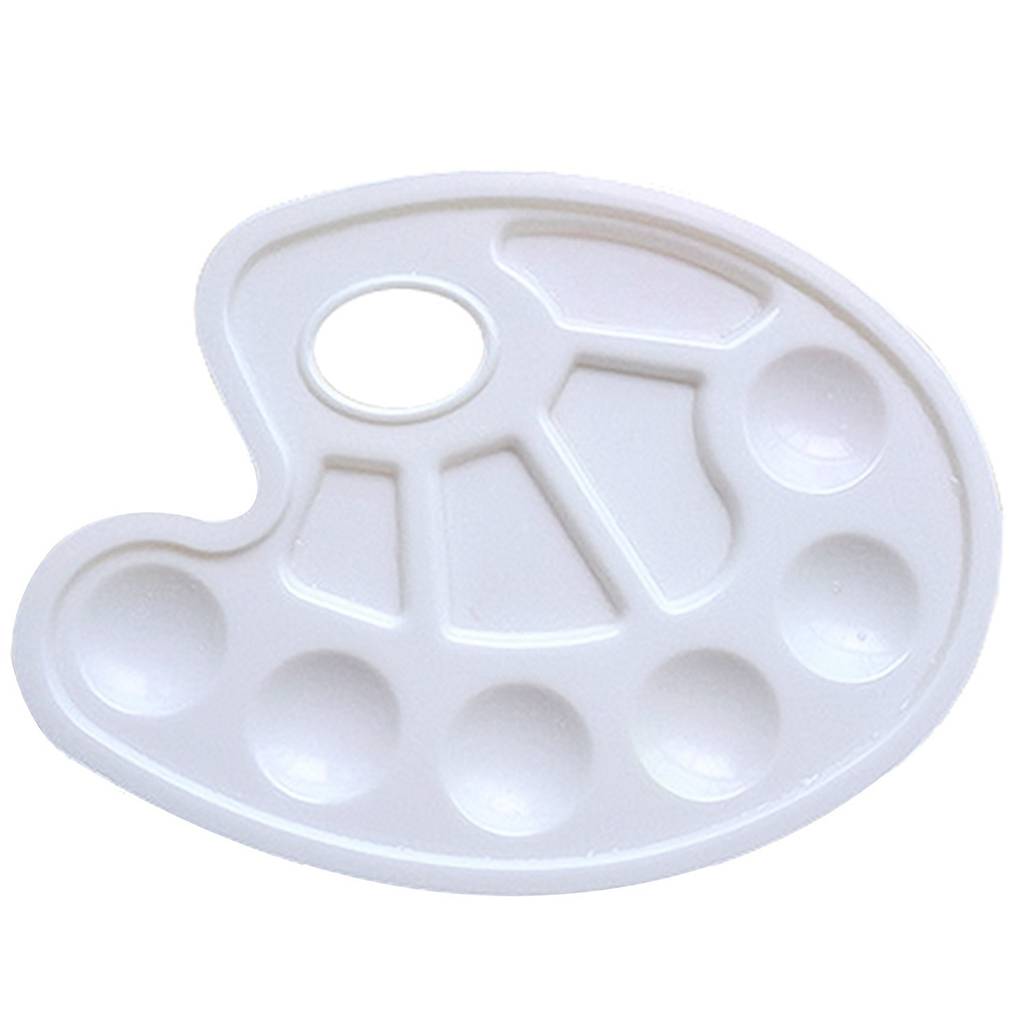 

Краска Пластиковый Поддон для Рисования Палитра Цветов Масло Акварель Цветной 10 Ячеек Дизайн Отверстие Палитра для Живописи