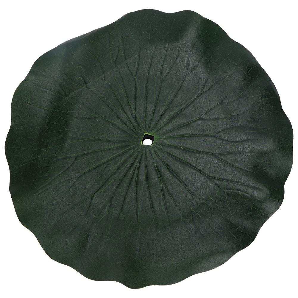 Leaf Swimming Bowl Solar Fountain Decoration for Garden Pond Bird Bath Fish with 29 Cm Diameter