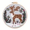 1Pc Christmas-themed Embroidery DIY Kit, Including Embroidery Frame But Excluding Tools.