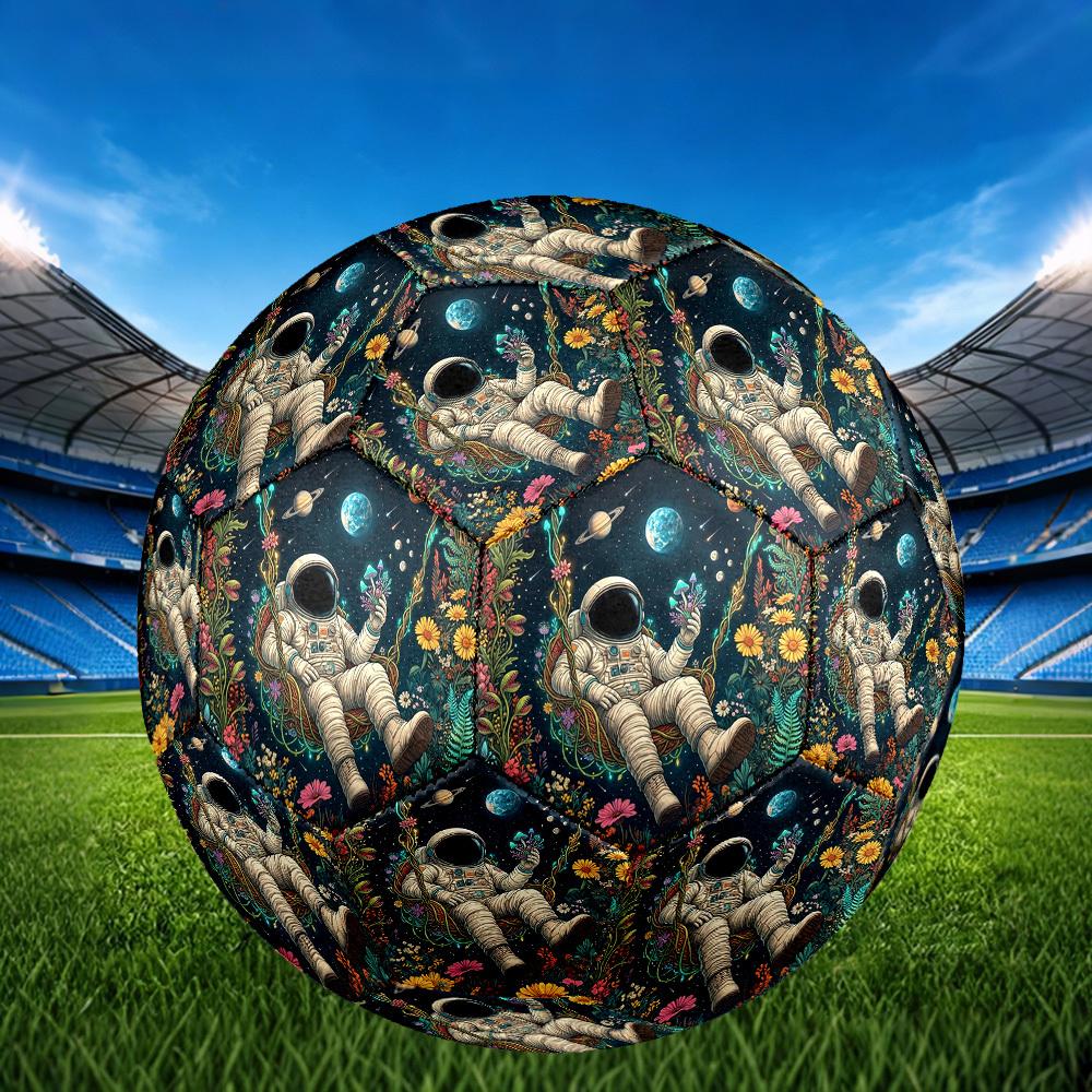 1pc Space Garden Adventure Theme Soccer Ball Football, Size 5, Lightweight PVC, Outdoor Training Soccer Ball,Sports Gift t61443