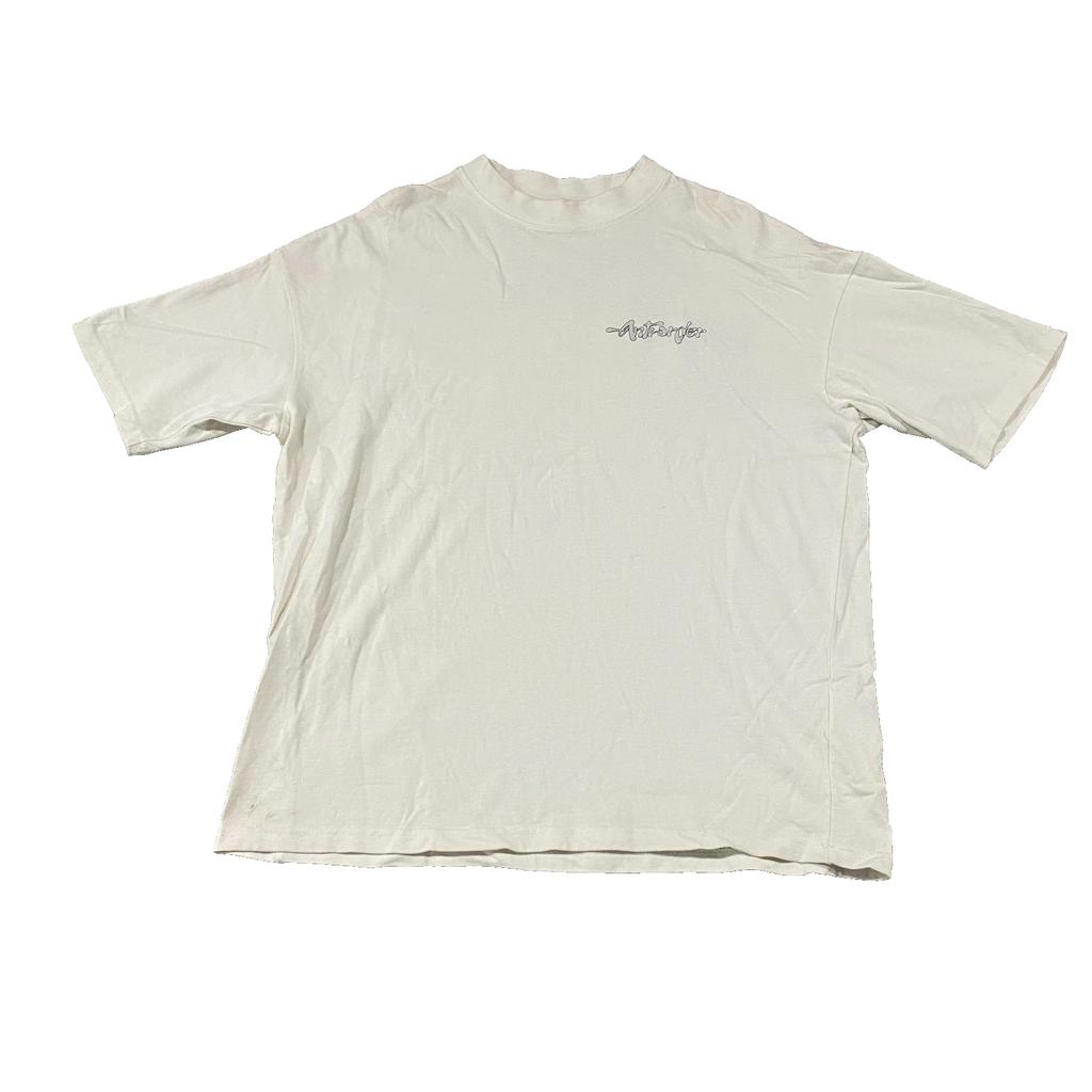 Anti Order A2K Mock Neck T-Shirt Size S Off White Oversized Drop Shoulder Skater
