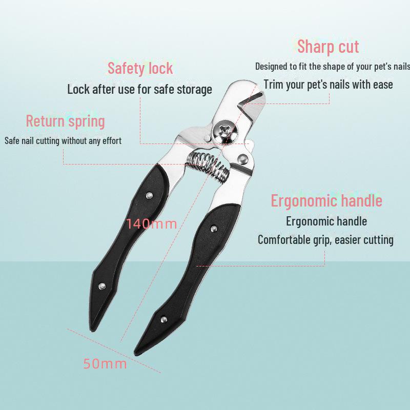 Stainless Steel Pet Nail Clippers for Dogs and Cats