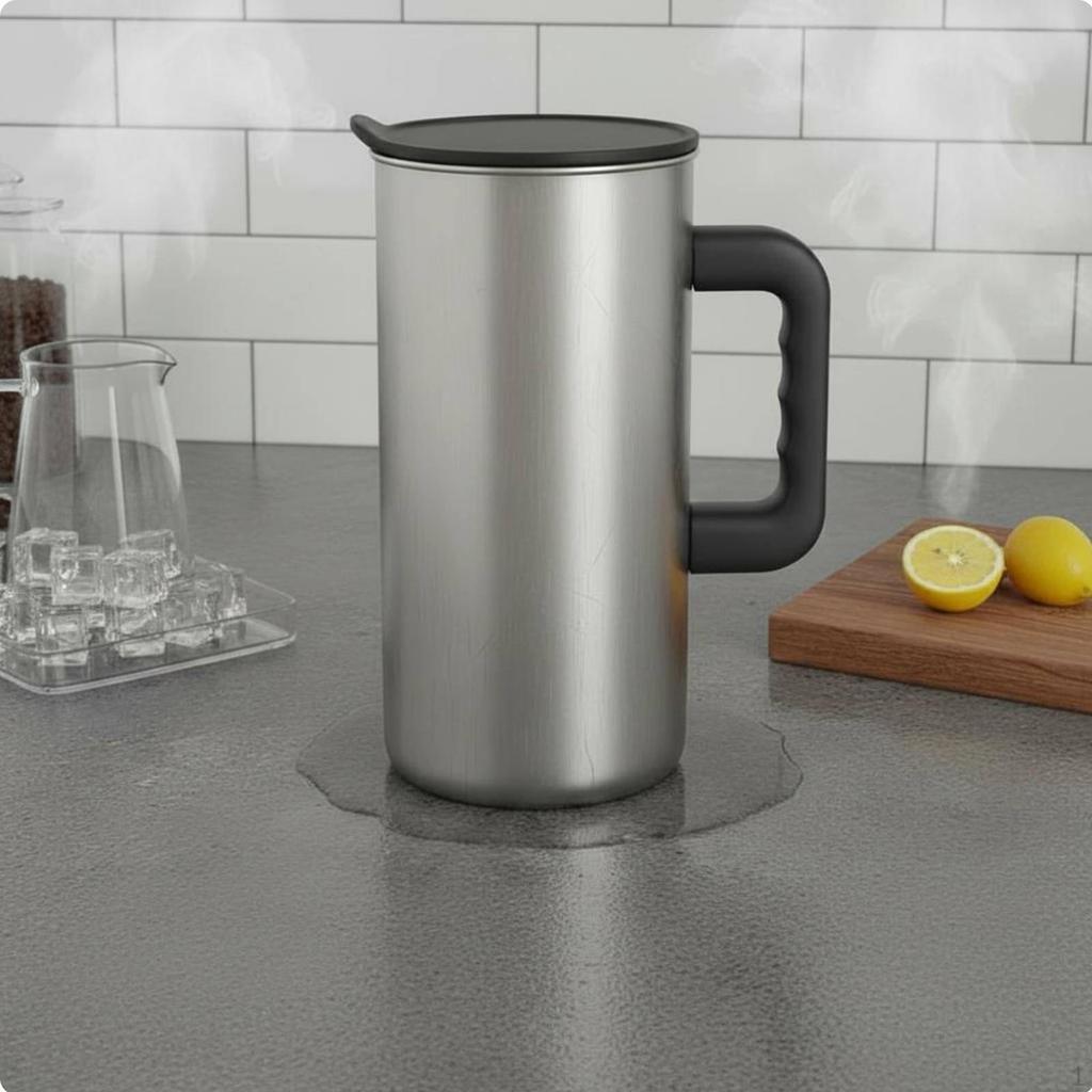 Korean Style Cold Water Kettle Shatterproof Large Capacity Metal Carafe Food Grade Material