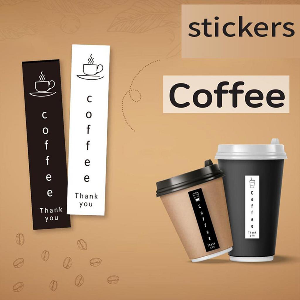 Self-adhesive Disposable Seal Label Thank You for Your Support Milk Tea Sticker Coffee Cup Decors