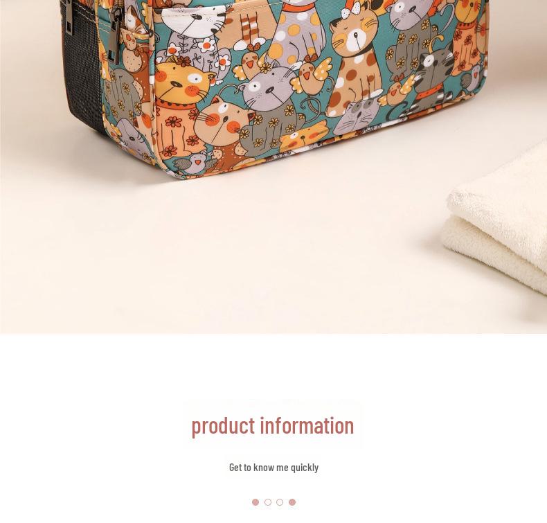 Kosmetik- & Toilettenartikel-Tasche mit großer Kapazität, Cartoon-Design, wasserdicht, mit Nass-/Trockenfach und isoliertem Futter