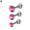 3 Pcs Rhinestone Ear Studs Fashion Tragus Helix Bar Cartilage Piercing Earrings