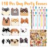 148 Pcs Dog Party Favors Dog Themed Birthday Party Decorations Adopt A Puppy Party Favor for Classroom School Reward Gift Prizes
