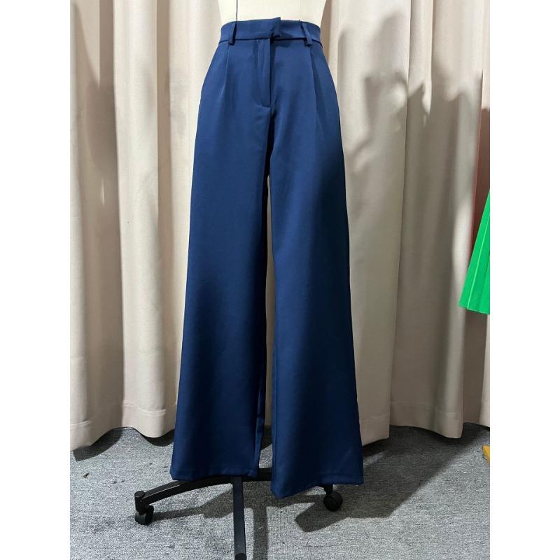 Women High Waist Straight Leg Long Commute Casual Formal Suit Pants