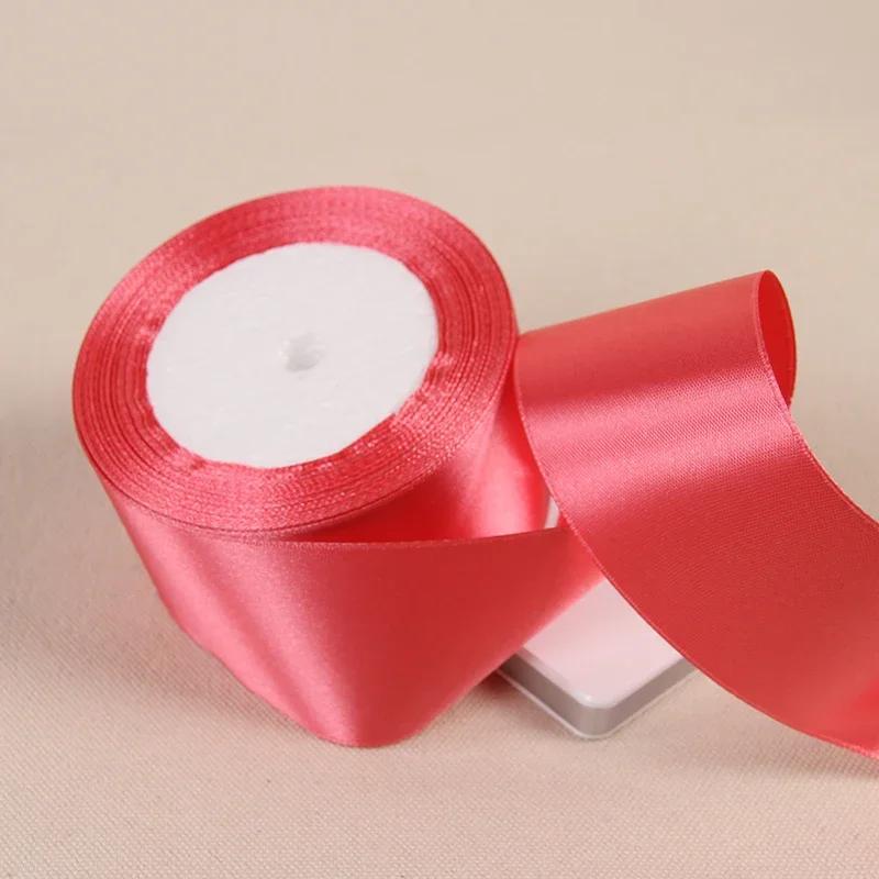 25Yards/Roll 6mm-50mm Ribbons DIY Bow Crafts Polyester Satin Ribbons Christmas Home Decor Accessories Tape Wedding Gift Wrapping