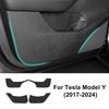 For Tesla Model Y 2017-2024 Car Door Anti-Kick Protective Pad Protector Mats Cover Sticker Auto Interior Accessories