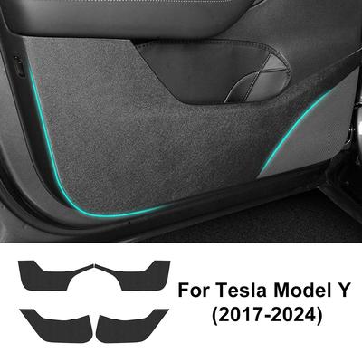 For Tesla Model Y 2017-2024 Car Door Anti-Kick Protective Pad Protector Mats Cover Sticker Auto Interior Accessories