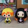 4pcs/set Demon Slayer Kimetsu No Yaiba Kamado Tanjirou Nezuko Agatsuma Zenitsu Action Figure Anime Model Statue Toys Gifts