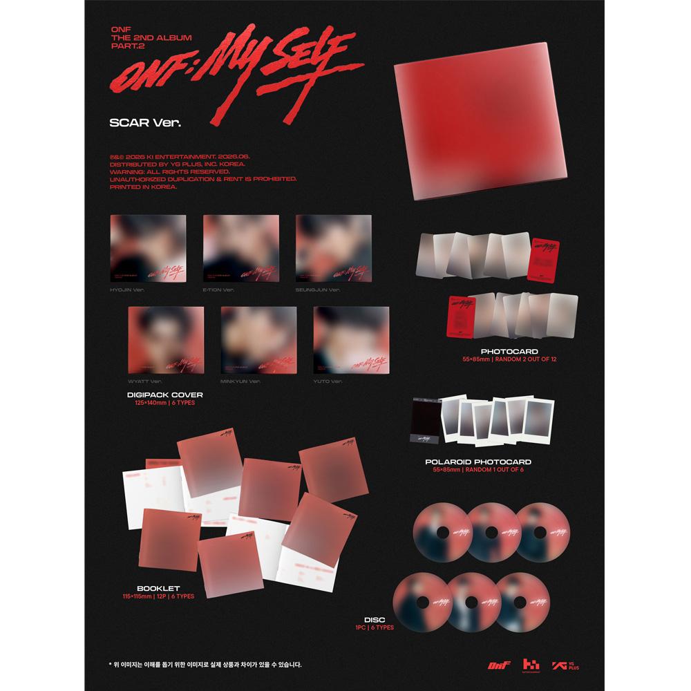 [Pre-Order] ONF ONF:MY SELF Kpop Album CD Photocard Official SET ver.