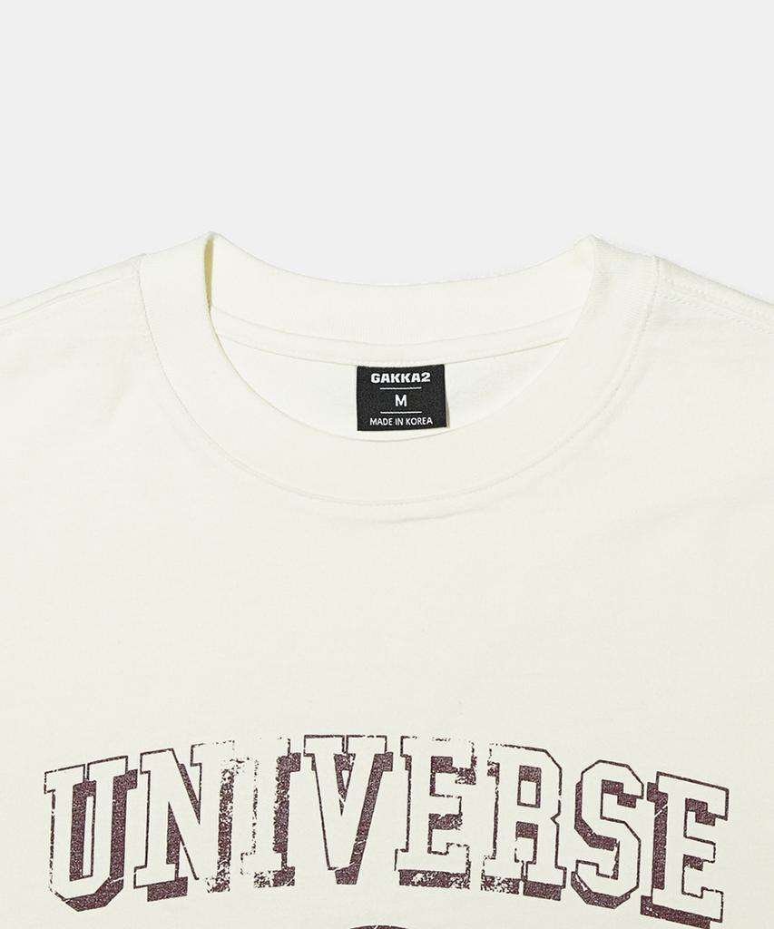 GAKKAI UNIONS [16-Piece] Universe Burger Town Short Sleeve T-Shirt Cream