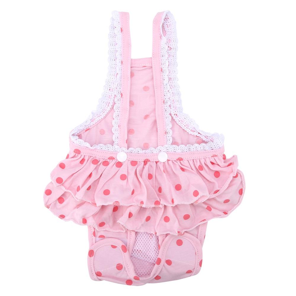 Polka Dot Dog Diaper Skirt Suspender Style Polka Dot Dog Skirt Pet Period Pants  Home Wear